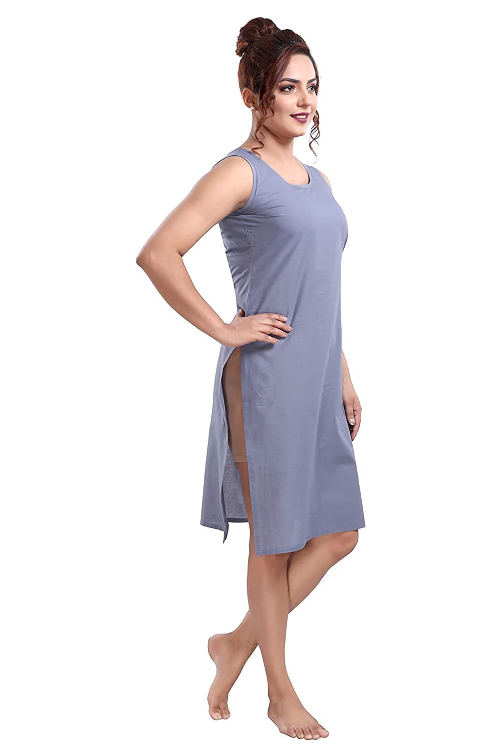 Heda Grey Full Slip Camisole for Kurti