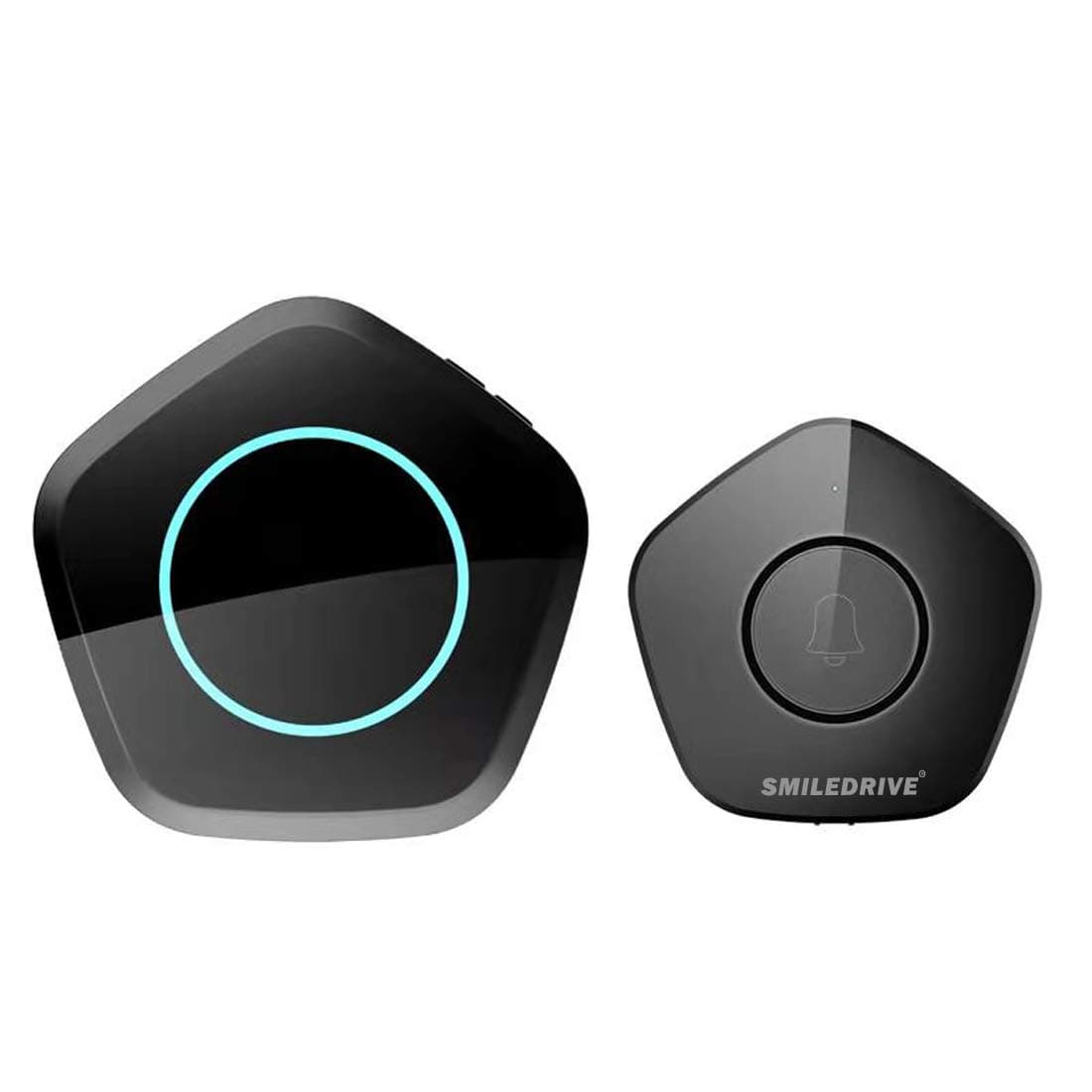 Smiledrive Wireless Remote Doorbell-Weatherproof Door Bell with 500 ft+ Operating Range, 50+ Chimes, No Batteries Required for Receiver