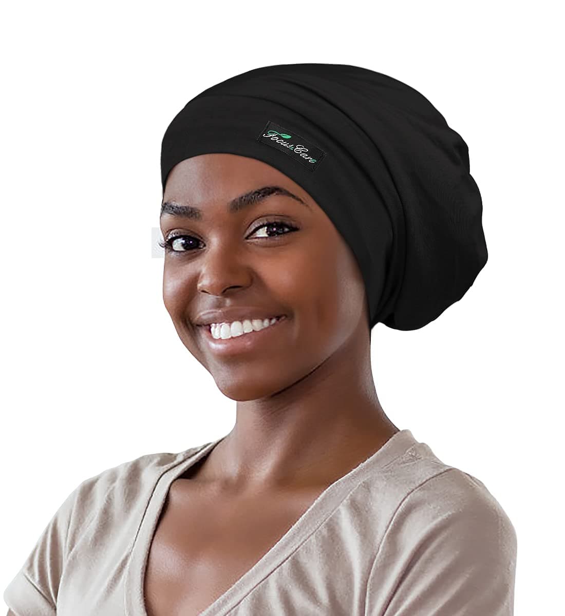 Satin Lined Sleep Slouchy Cap Curly Girl Slap Headwear Gifts for Frizzy Hair Women