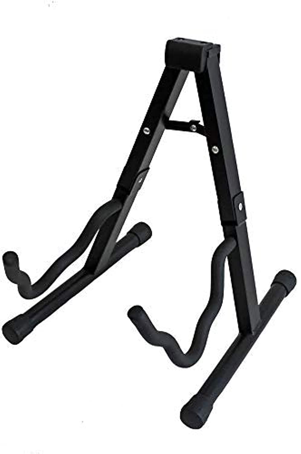 Foldable Guitar Stand for Acoustic, Electric & Bass Guitars - Compact 30x28x3cm, Non-Slip Arms, Portable Design (1-Pack, Black) r (Guitar Stand, Black)