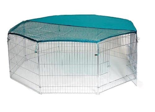Bunny Business 8-Panel Playpen with Free Safety Net,60x60x8cm Extra Large