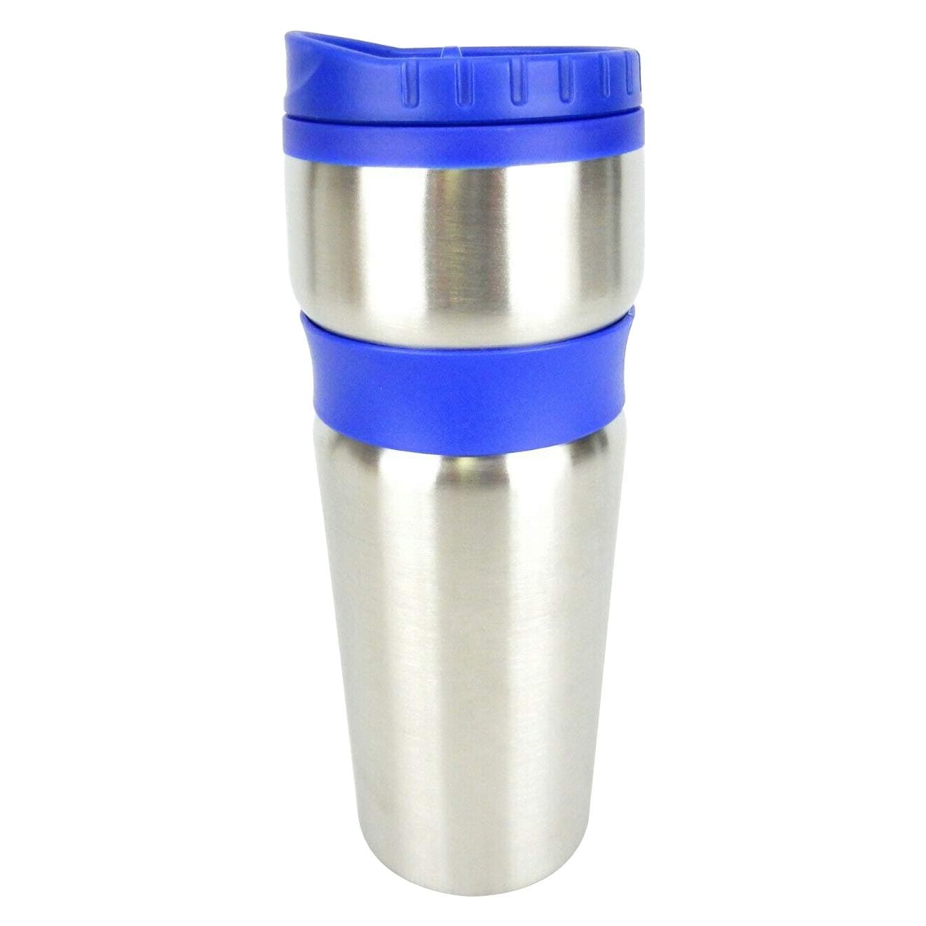 Stainless Steel Tumbler Bulk with Lid - 16 oz Double Wall Vacuum Insulated Travel Coffee Mug with Lid - Beverage Mug for Travel, Home, Office - Blue