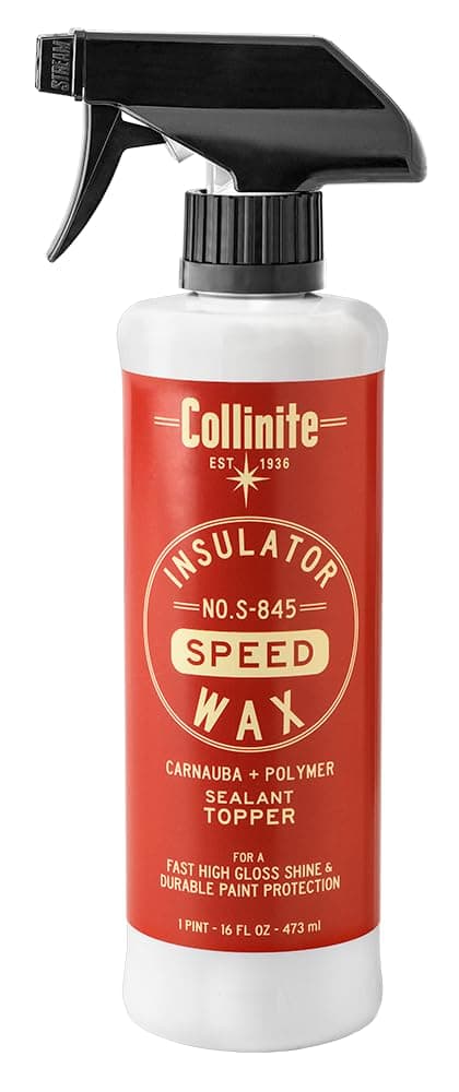 Collinite S-845 Insulator Wax Speed-Carnauba + Polymer Sealant+Spray Wax Topper. High Gloss Shine + Paint Protection & Durable Hydrophobics. Fast Spray& Wipe Results for Cars, Trucks, RV (16 fl oz)