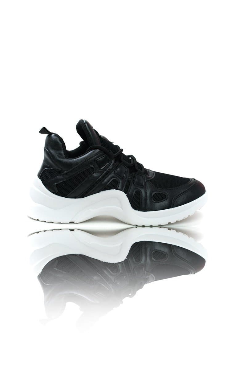 Ikrush Womens Misha Chunky Arched Sport Trainer Black UK 3