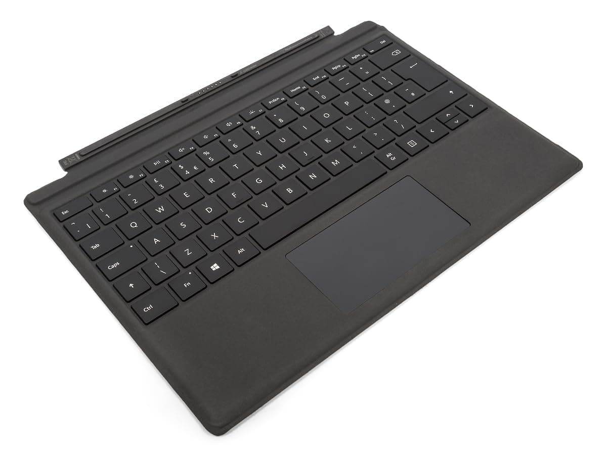 Surface Pro Type Cover with Finger Print Reader | Polyurethane Black | Compatible with Surface Pro 7+