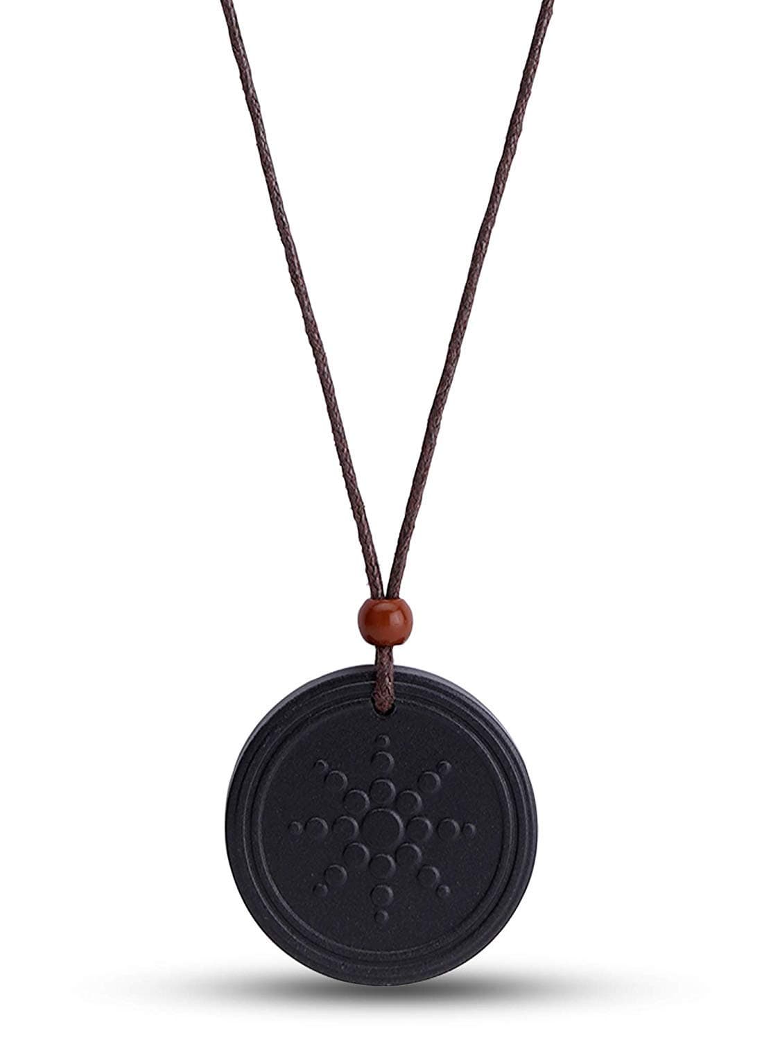 and Jewellery Energy EMF Neutralizer Negative Ions Quantum Science Scalar Black Necklace Pendant for Men and Women