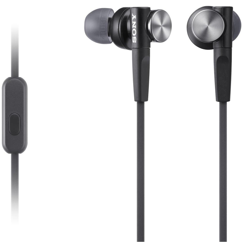 Sony MDRXB50AP Extra Bass Earbud Headphones/Headset with Mic for Phone Call, Black