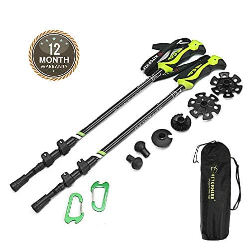 HITORHIKE Walking Sticks, Lightweight, 6061 Aluminum,7075 Aluminum,Carbon Fiber Hiking, Trekking Poles with Quick Locks, 4 Season/All Terrain Accessories and Carry Bag