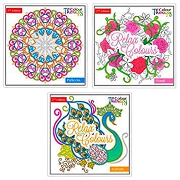 ADULT COLOURING BOOK - 60 DESIGNS TO COLOUR - COLOUR THERAPY - 2nd EDITION 6846 PATTERNS