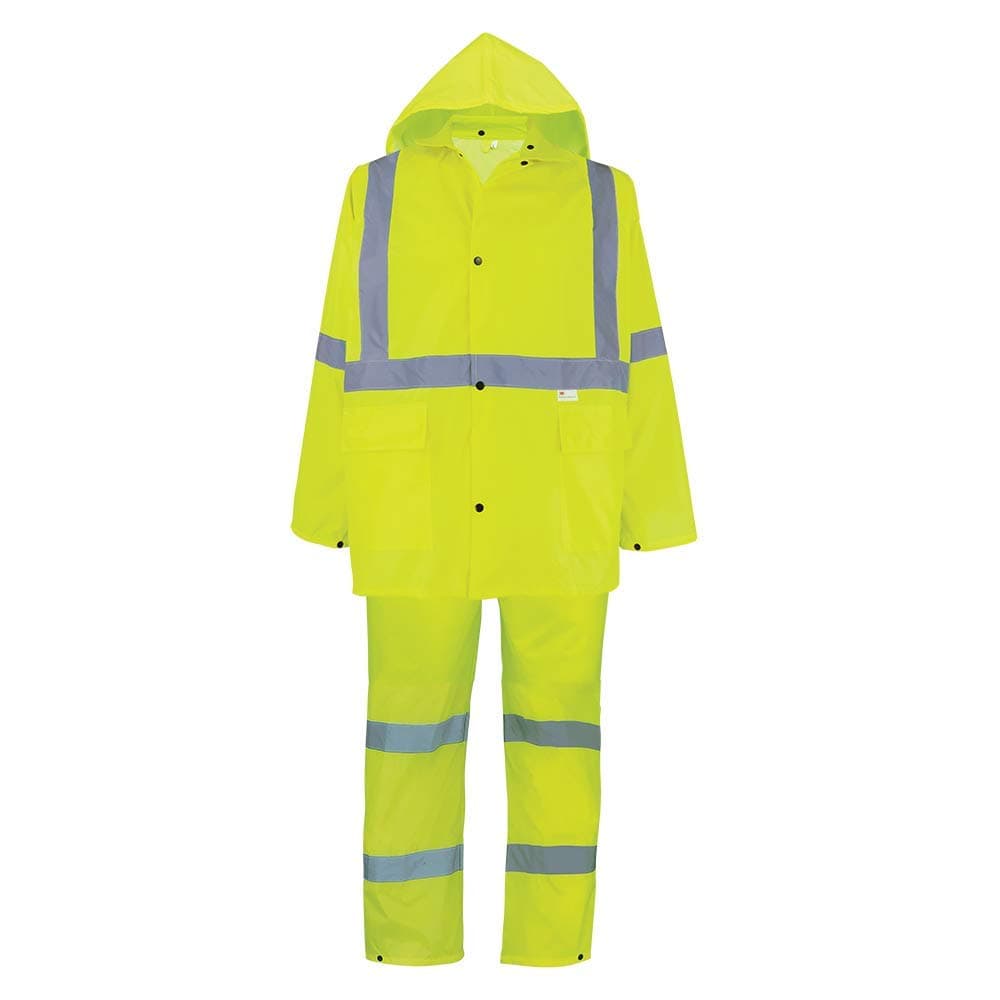 GLO-8000 - FrogWear HV - 3-Piece High-Visibility Rain Suit - 4X-Large