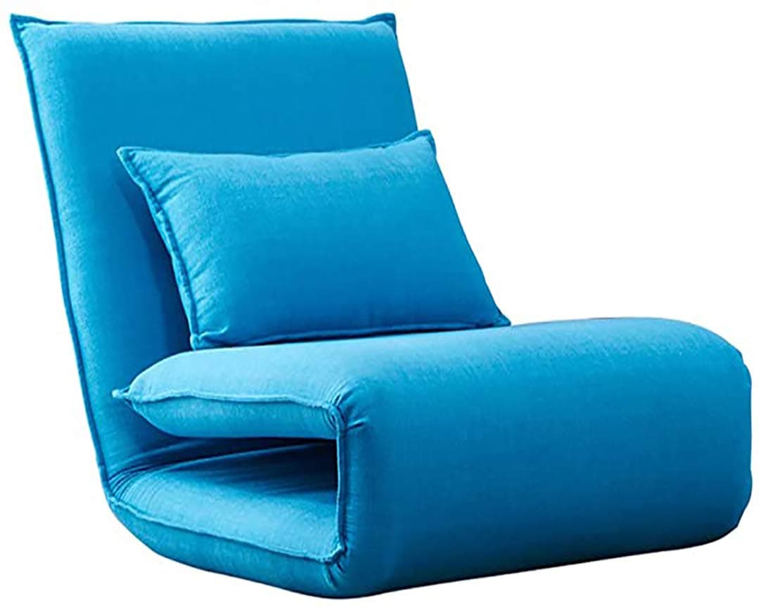 Daamudi KAI Chair Modern Nordic Rocking Chair Swing Chair Lounge Chair Lazy Chair with soft fabric Cushion (Blue-Lazy sofa)