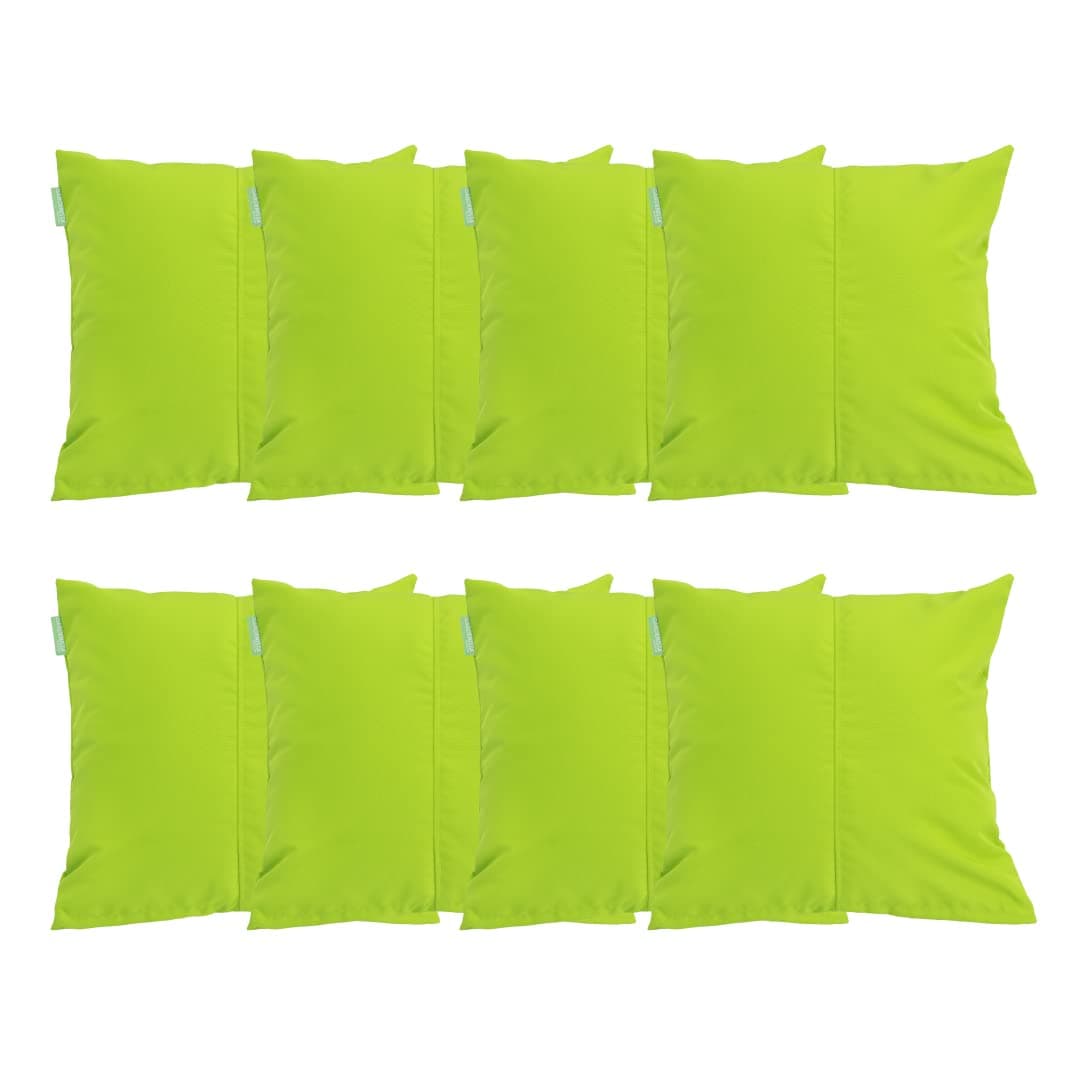 Gardenista Premium Large Garden Scatter Cushion | Water Resistant Cushions | Hollowfibre Filled Outdoor Seating Furniture Pillow | Great for Patio Rattan Chairs | Comfy and Lightweight (Lime, 8)