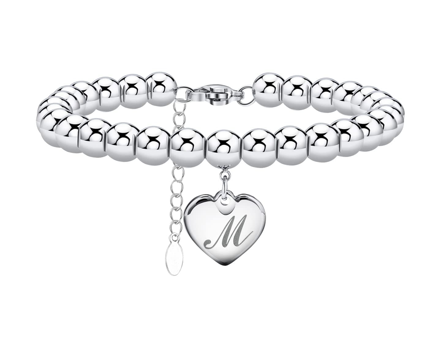 Monily Initial Bracelet for women Stainless Steel 26 Letters A to Z Heart Bracelet Alphabet Jewelry for women Gift for women Valentine's Day Gift