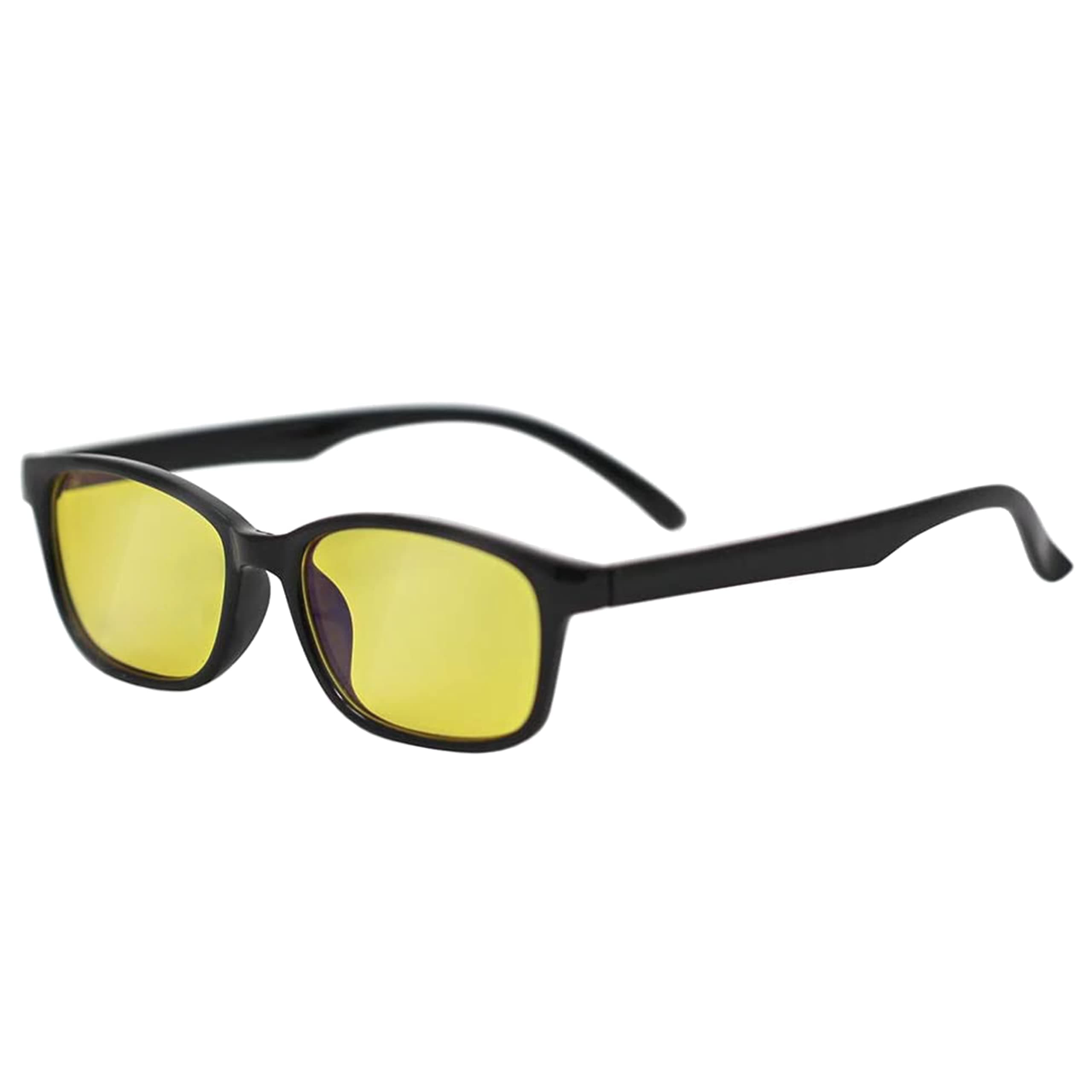 Bluelight Gaming Glasses - Amber Tinted Blue Light Glasses for Men & Women - Night Lenses for Driving, Strain and Fatigue