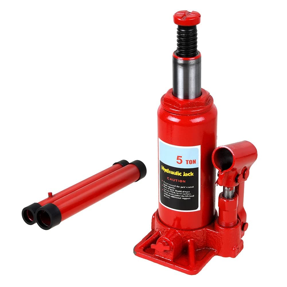 Bottle Jack, 5 Ton Car Jack,Double Ram Bottle Jacks,Jack Stands, Heavy Duty Hydraulic Car Jack,Stand Lifting Jack for Car Van Truck Caravan