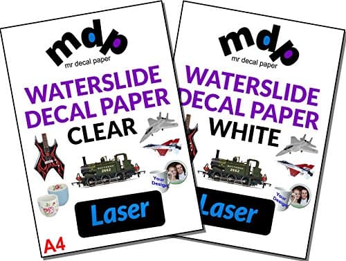Clear Laser Water Slide Decal Paper 50 Sheets A4 - Water Transfer Paper