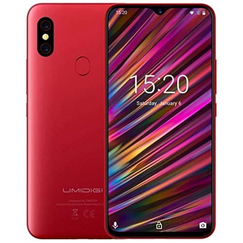 UMIDIGI F1 Mobile Phone Unlocked Dual 4G Smart Phone Sim Free Android 9 Pie 5150mAh Battery 128GB ROM+4GB RAM 6.3" FHD+ Smartphone with NFC [Red]
