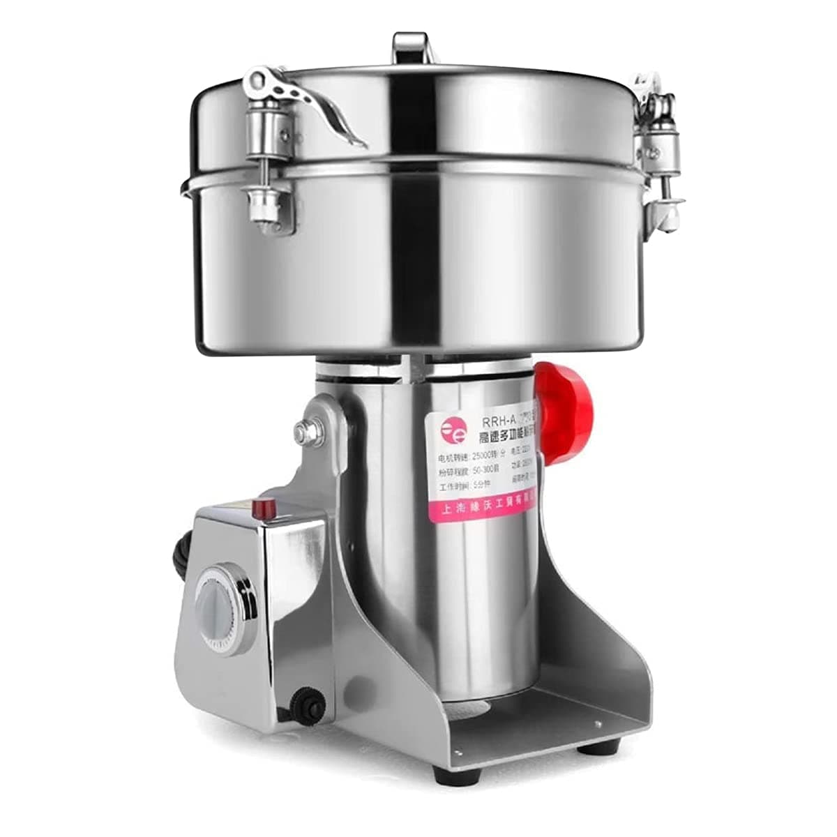 RRH 3000g Grain Mill Grinder Electric Commercial Spice Grinder High Speed Stainless Steel Grain Mill Powder Grinding Machine Swing Type for Herb Food Grade