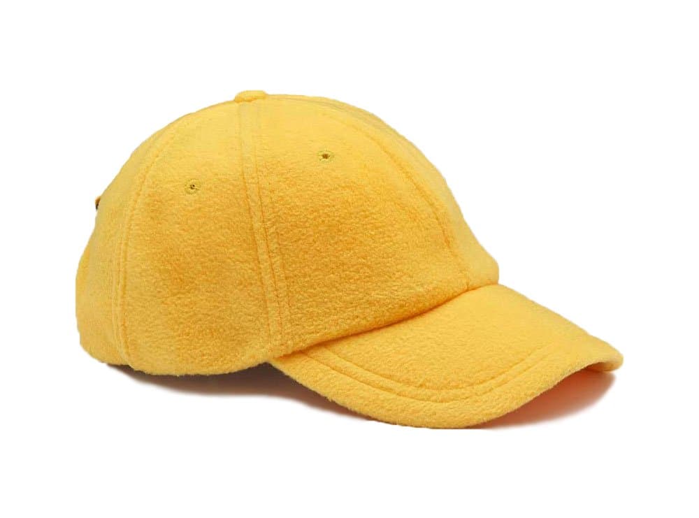 Euro Cap Ltd New 6 Panel Polar Fleece Luggage Buckle Baseball Cap - Yellow