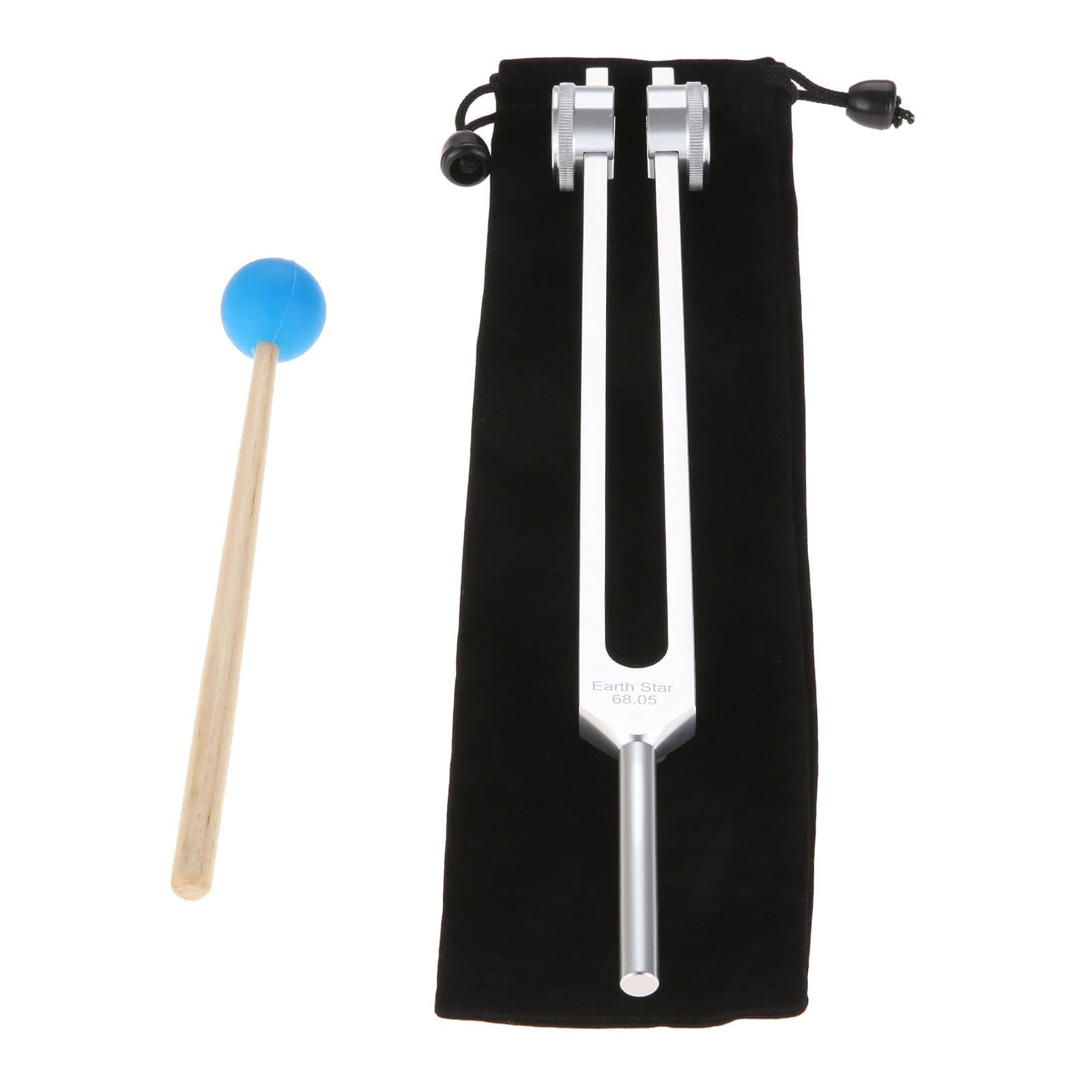 68.05 Solfeggio Tuning Fork for Healing, with Silicone Hammer Bag for Sound, Meditation, Chakra Balancing, Musical Instrument, Vibration