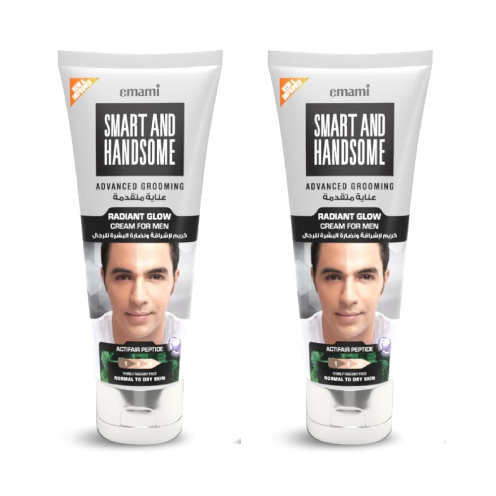 Emami Smart & Handsome Radiant Glow Cream 100 Gm - Pack Of 2 | Oil Control Non Greasy For Men