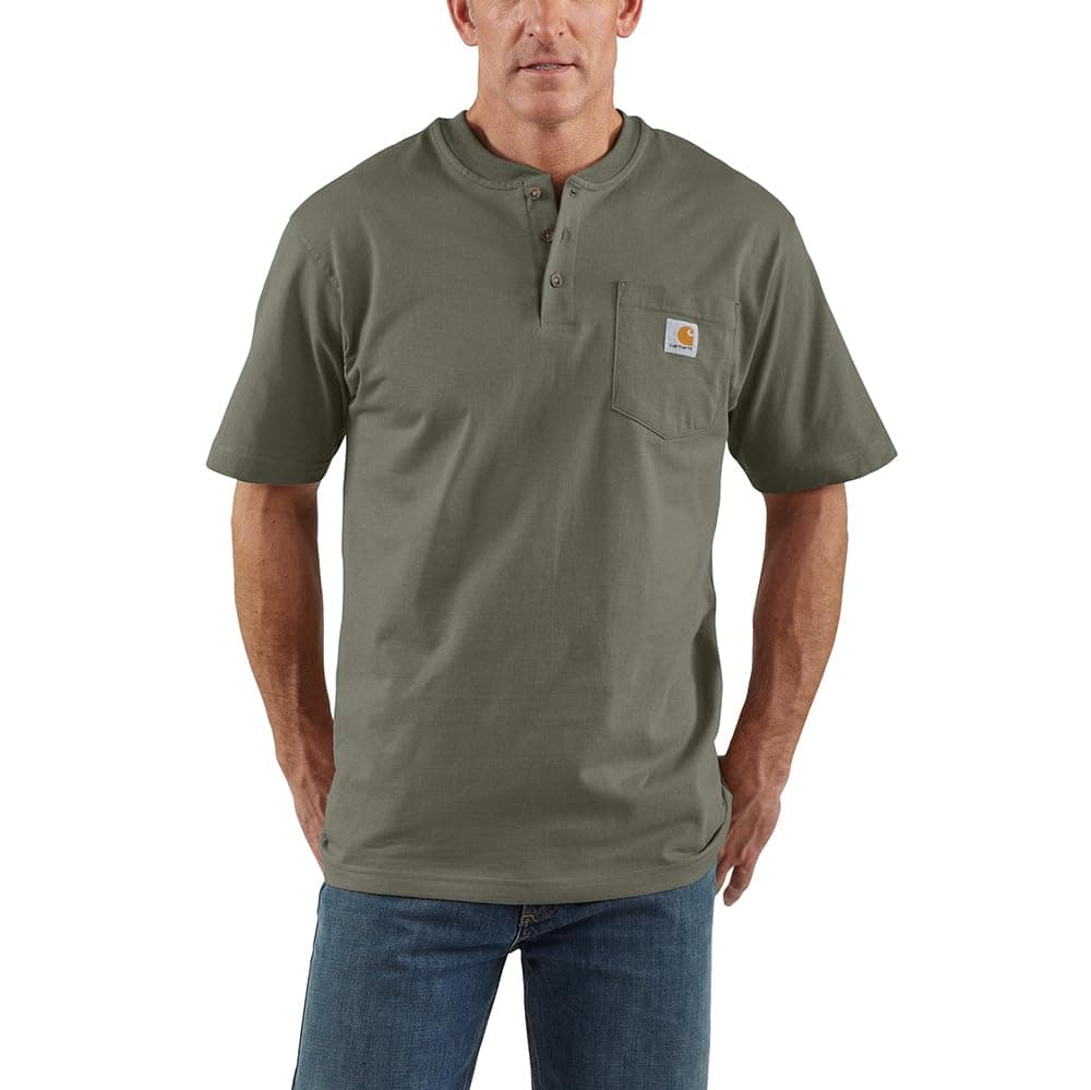 Carhartt Men's K84 Short Sleeve Workwear Henley T-Shirt