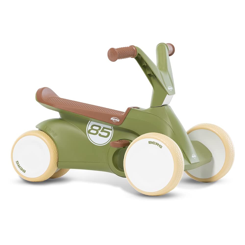 Berg GO² 2in1 Push Car Retro Green | Ride on with Integrated Folding Pedal System, from Baby Walker to Toddler Ride On Toys, Balance Bike and Pedal Gokart, First Birthday Gift, for Ages 10-30 Months