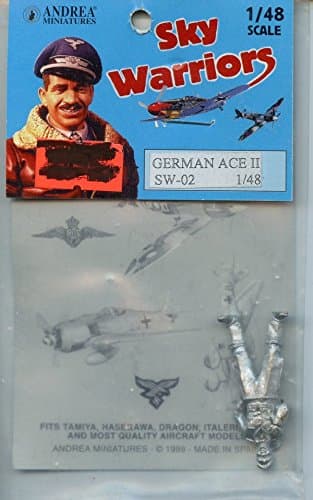 Andrea Miniatures 1:48 Sky Warriors German Ace II White Metal Figure #SW-02