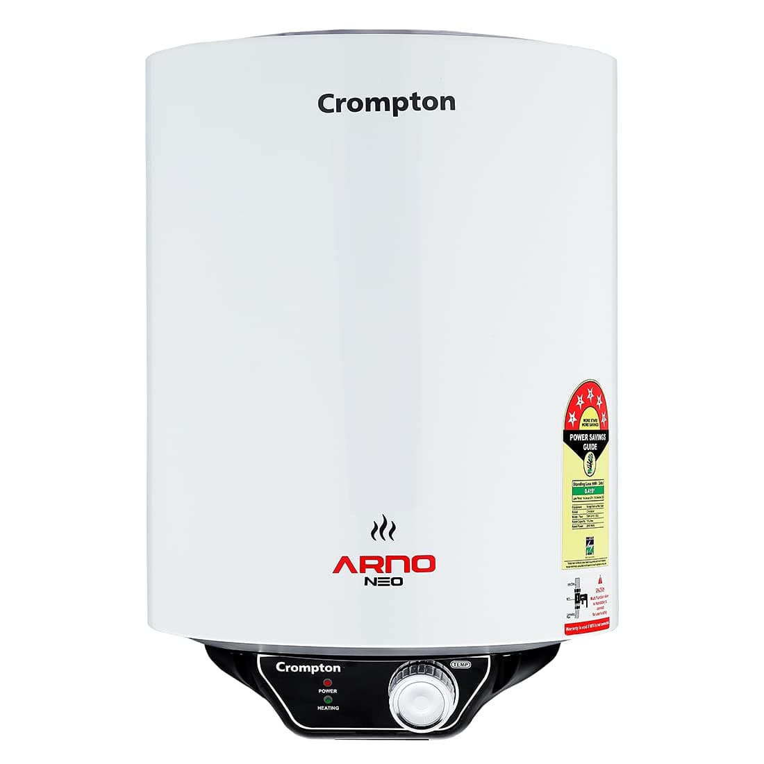Crompton Arno Neo 15-L 5 Star Rated Storage Water Heater (Geyser) with Advanced 3 Level Safety National Energy Conservation Award Winner 2023