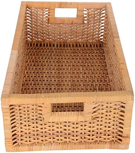 Good Living Rattan and Wicker Basket (19x11x6 Inches, Natural)