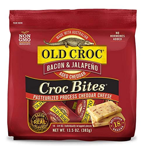 Old Croc Bacon & Jalapeno Aged Cheddar Cheese Croc Bites, 18 Count