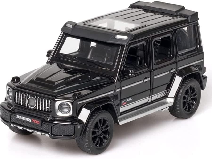 1:32 Brabus 700 Diecast Metal Pullback Toy car with Openable Doors & Light, Music Boys car for Kids Best Toys Gifts Toys for Kids (Black)