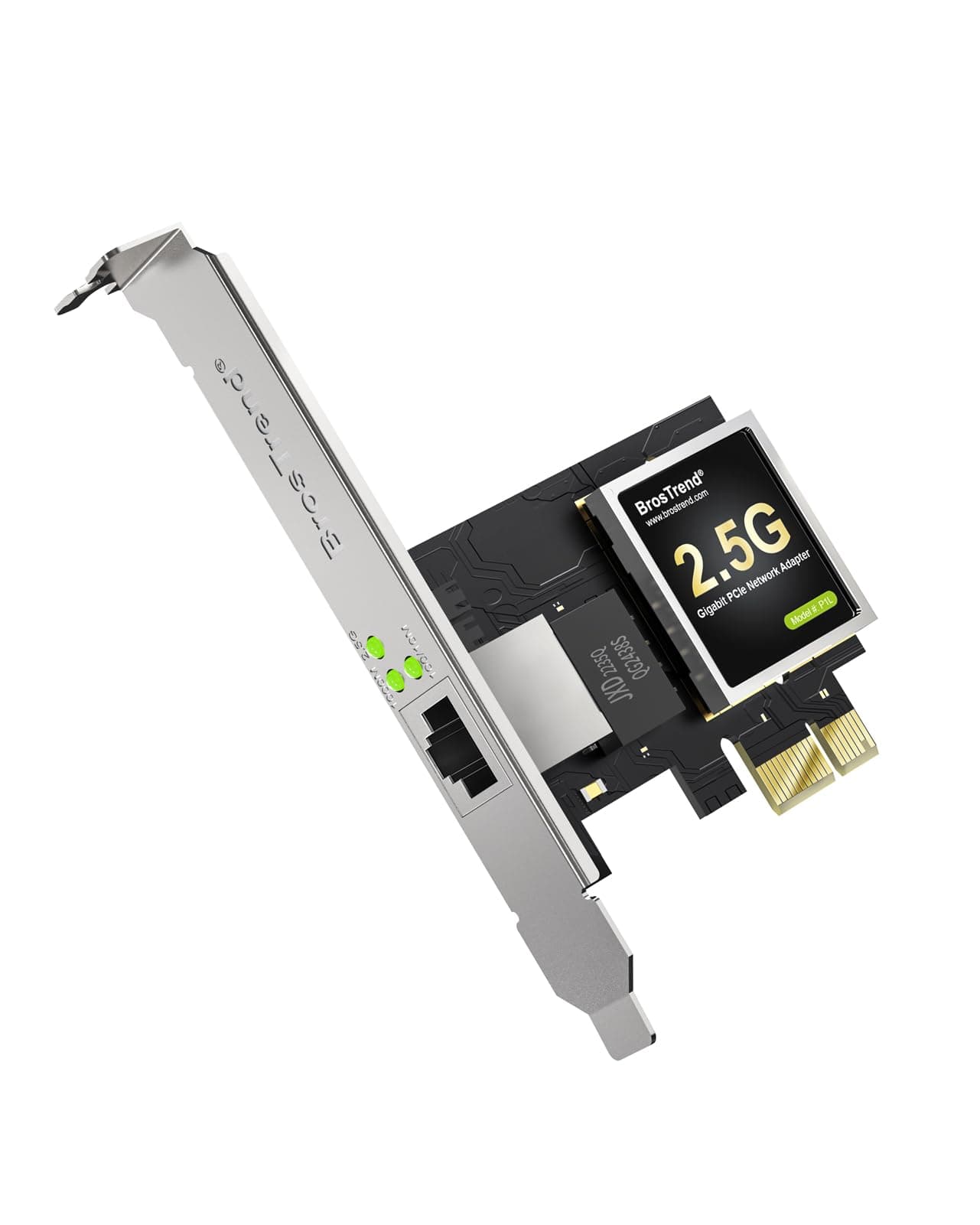 BrosTrend 2.5GB Linux Compatible NIC, PCIe Network Adapter for Ubuntu, Fedora, Debian, Mint, Kali, Windows etc. PCIe Ethernet Card with Extra Low-Profile Bracket Supports All Linux Architectures