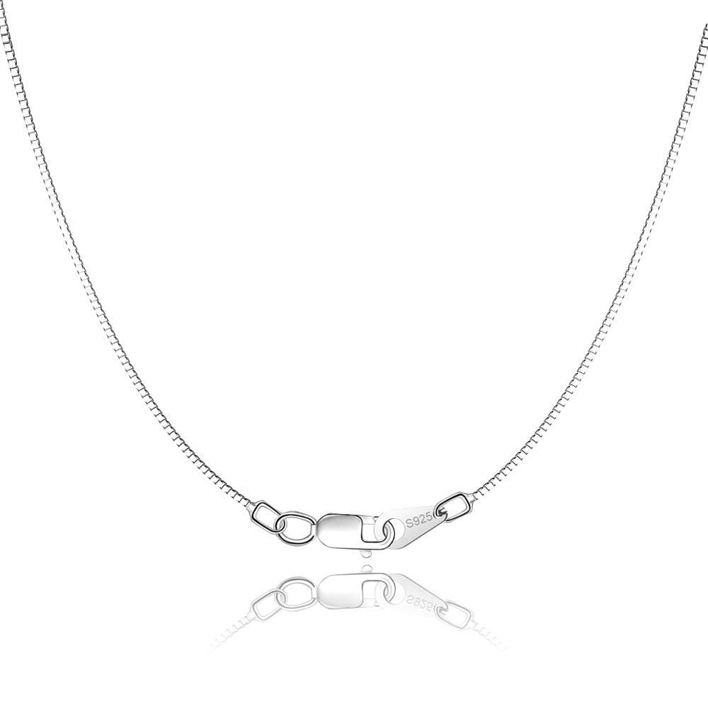 925 Sterling Silver Chain for Women Girls 0.8mm Box Chain Lobster Claw Clasp - Italian Necklace Chain - Super Thin & Strong - Friendly Price & Quality 16/18/20/22/24 Inch