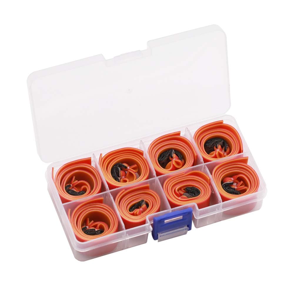 Huntcool 8pcs Powerful Slingshot Flat Rubber Band 1.2mm Thickness with Box for Hunting Slingshot Catapult (1.2mm Red)