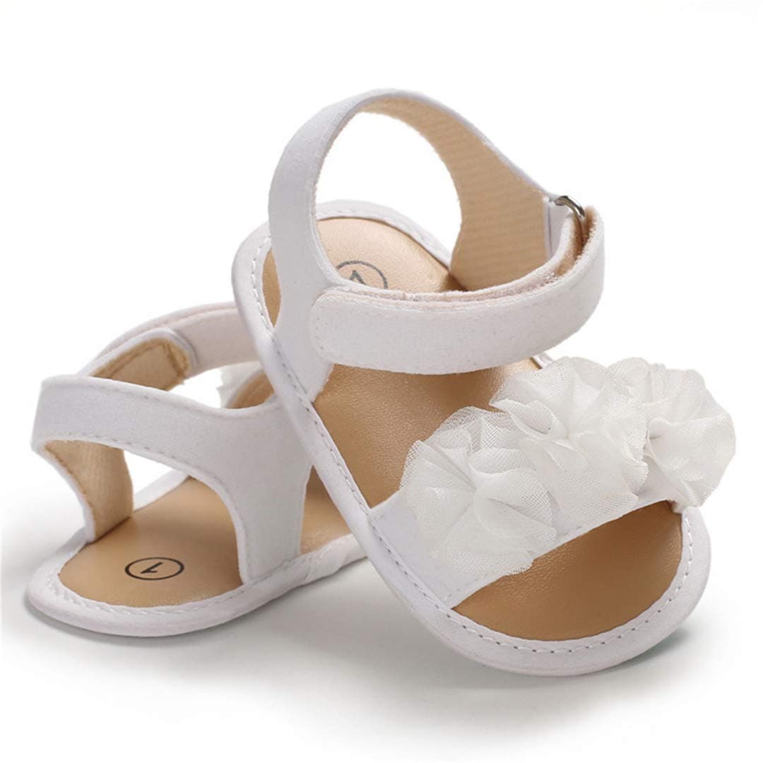 Infant Baby Girls Summer Sandals Newborn Toddler First Walker Crib Dress Shoes (0-18Months)