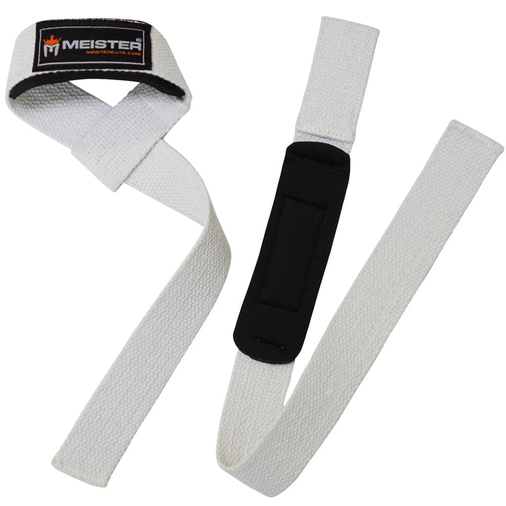 Meister Neoprene-Padded No-Slip Weight Lifting Straps for Grip (Pair)
