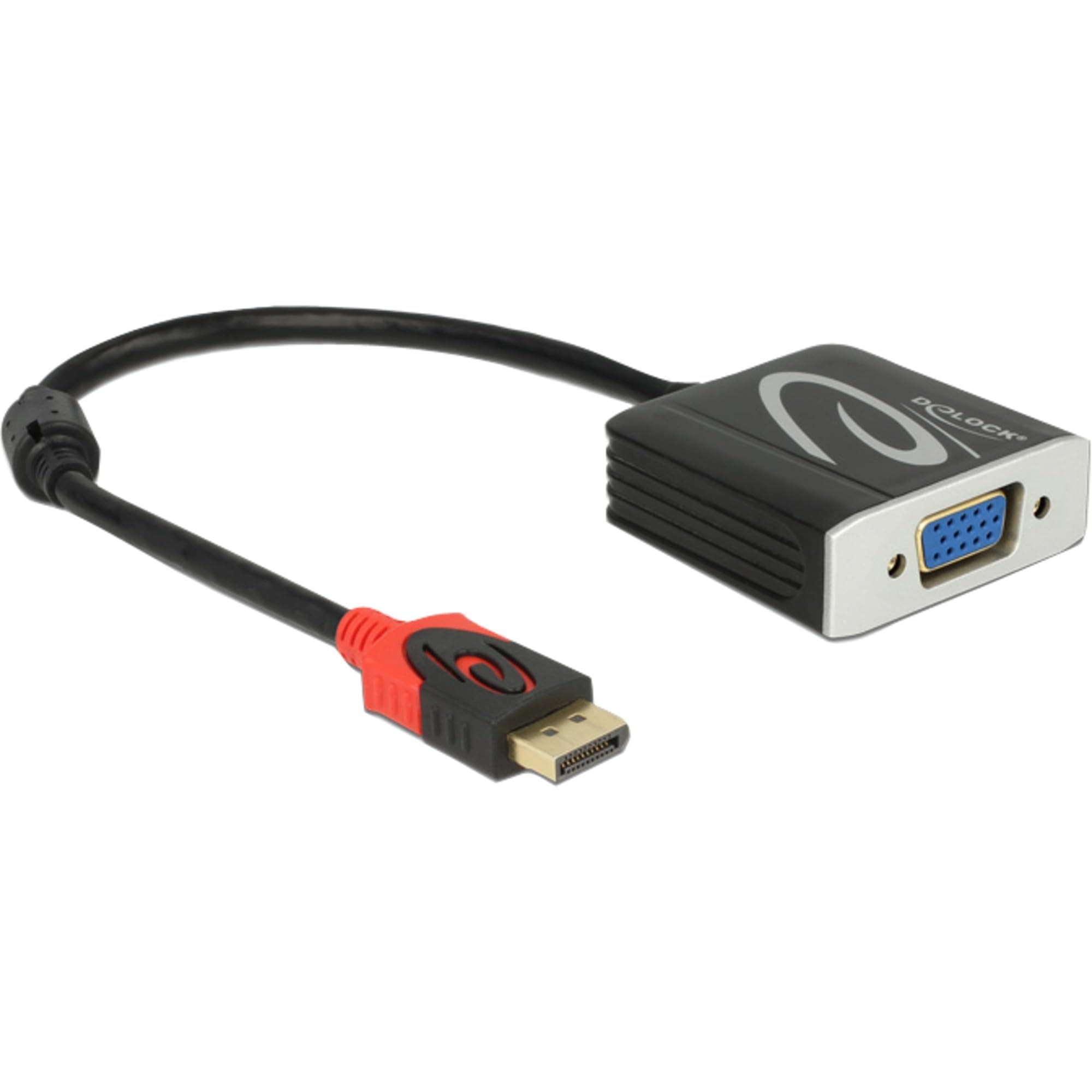 DeLOCK 62967 Adapter Displayport 1.2 male > VGA female - Videokonverter - Analogix ANX9847 - Schwarz, Black