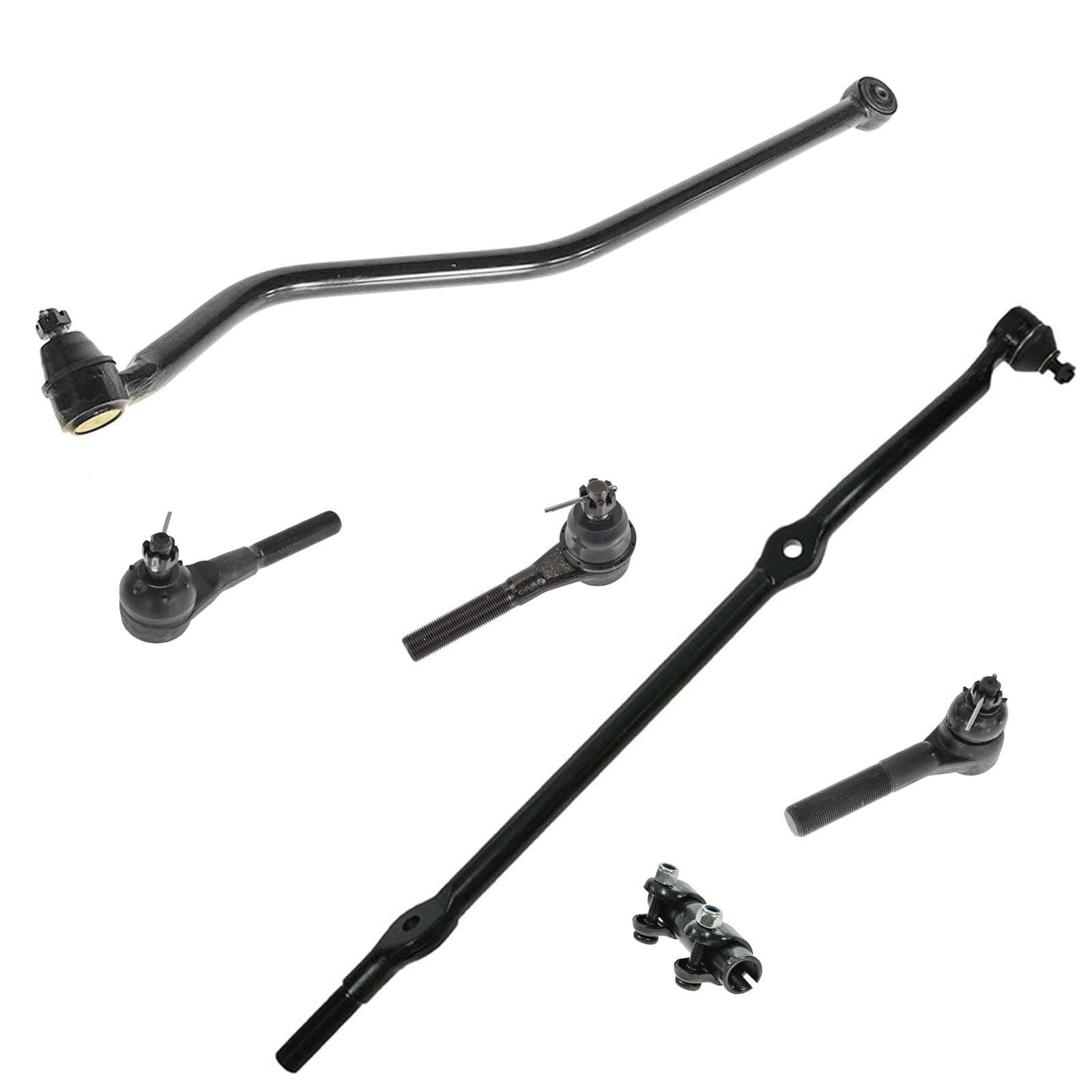 TRQ Front Steering & Suspension Kit Tie Rod Tie Rod Adjusting Sleeve Track Bar Compatible with 1993-1998 Jeep Grand Cherokee