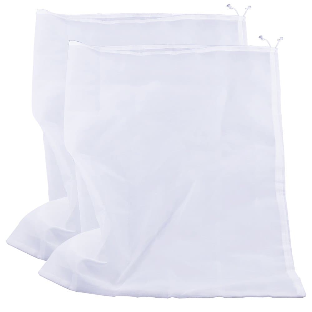PINFOX75 Micron Nylon Straining Bag Fine Mesh Food Strainer Bag, Multi Purpose Food Grade Filter Bag for Nut Milk, Juice, Cold Brew, Home Brewing (2 Packs, 25.39" x 18.89")