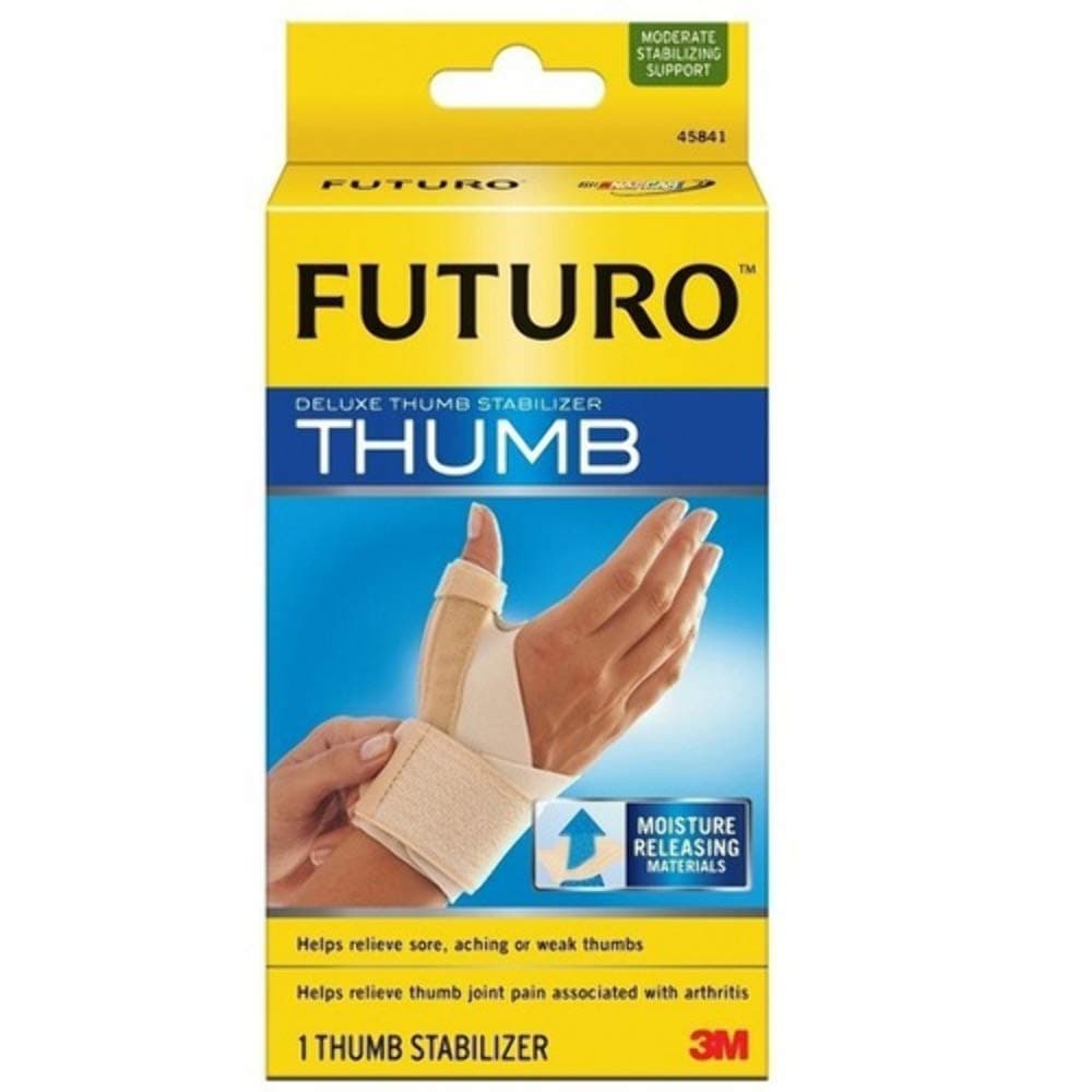 (Small/Medium, Beige) - Futuro Deluxe Thumb Stabiliser, Moderate Stabilising Support, Small/Medium, Black