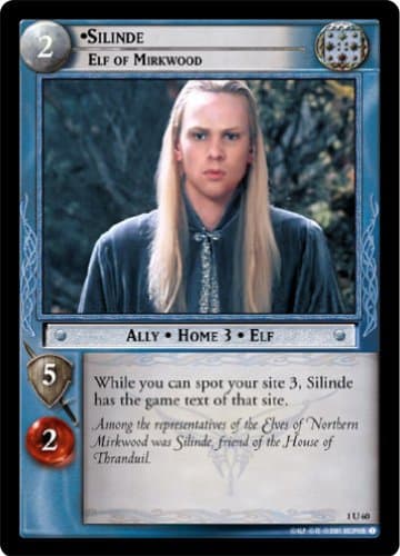 LOTR TCG FOTR FELLOWSHIP FOIL SILINDE ELF OF MIRKWOOD 1U60