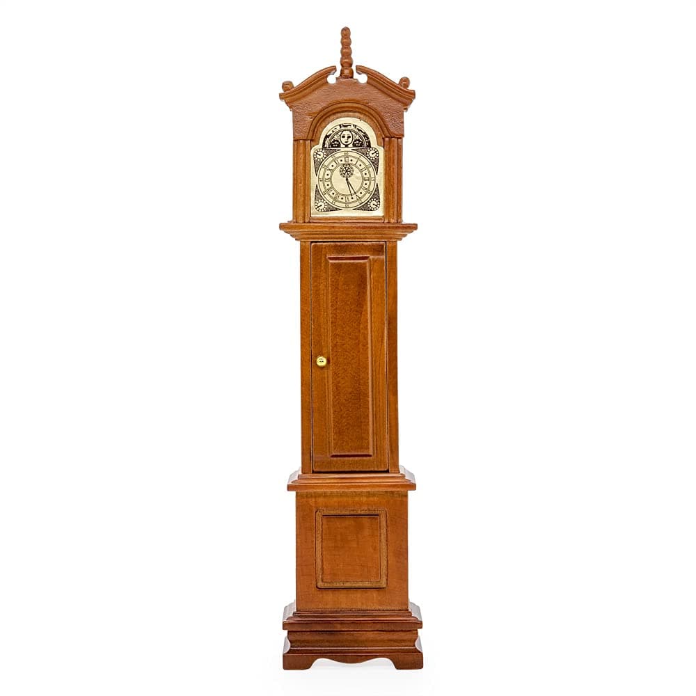1/12 Miniature Grandfather Clock Dollhouse Victorian Furniture Accessories