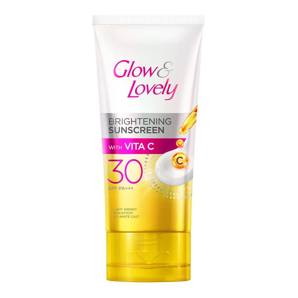 Glow and lovely Brightening Sunscreen SPF 30 | Vita C | PA ++++ |Light weight | Non sticky | No White Cast | 50g