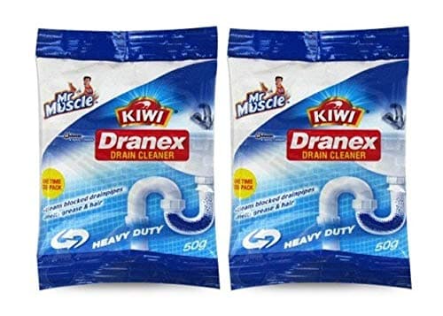 KIWI Mr. Muscle Dranex Drain Cleaner, 50 g Pouch (Pack of 2)