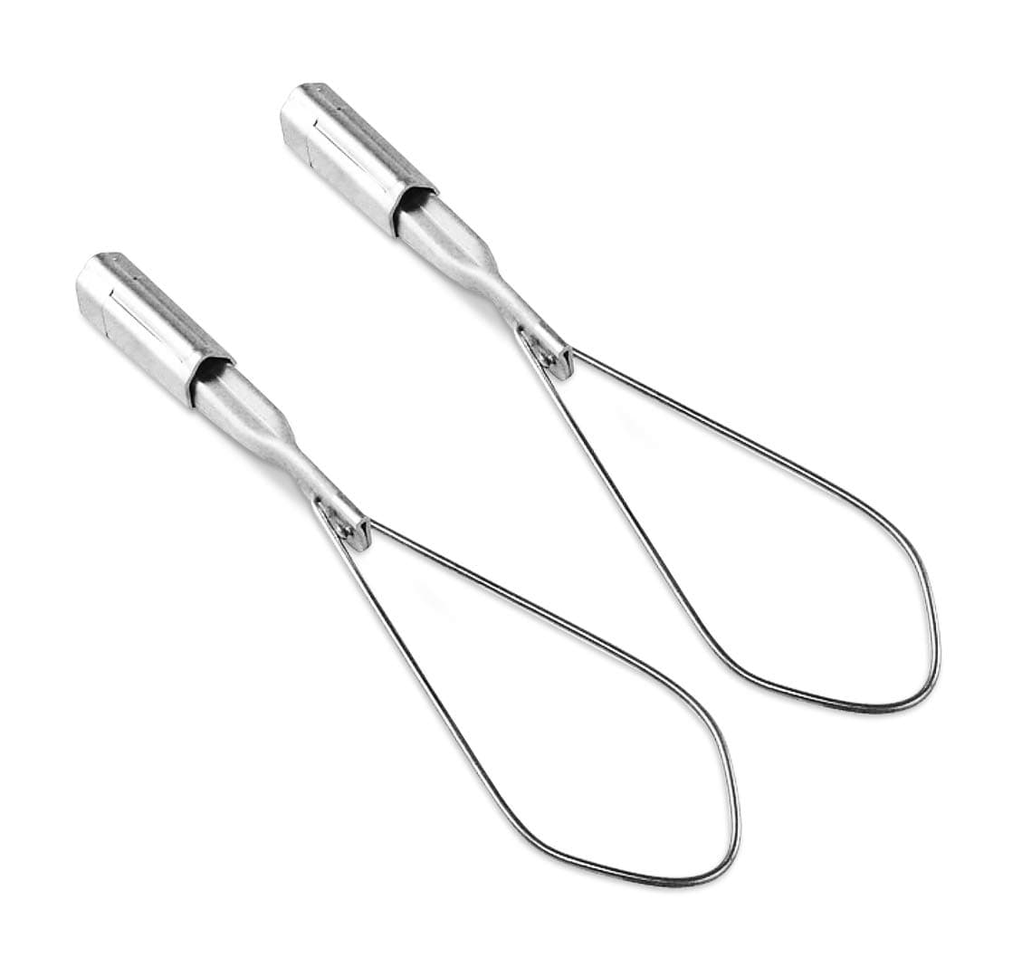 OHLECTRICOL-40649 6-2 Aluminium Wedge Clamps - Stainless Steel Ball Handle - Loop With Lock - Reduces Sagging Of Overhead Aerial Cables - Corrosion Resistant Cable Clamps (Pack of 2)