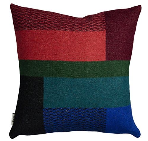 100% Norwegian Wool Reversible Designer Pillow Cushion (Mikkel in Dark)