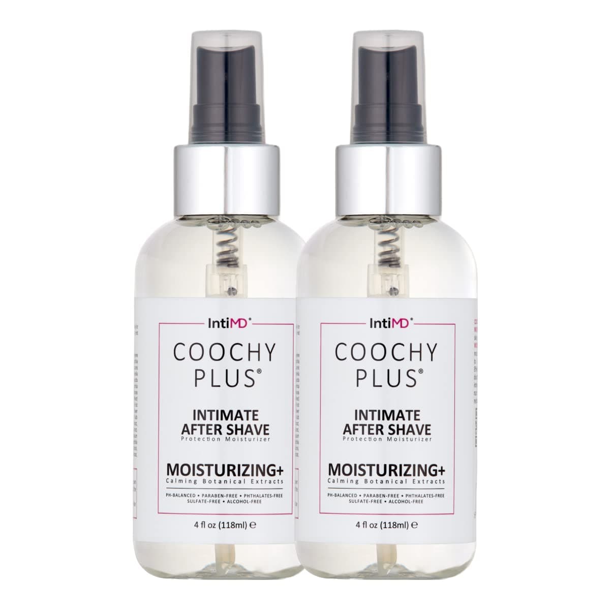 IntiMD COOCHY Intimate After Shave Protection Moisturizer Plus : Delicate Soothing Mist For The Pubic Area & Armpits Antioxidant Formula For Razor Burns, Itchiness & Ingrown Hairs (2 Pack)