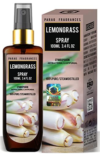 Parag Fragrances Natural Room Perfume Spray/Air Freshener (Long Lasting and Made With Natural Essential Oils) 100ml (Lemongrass)