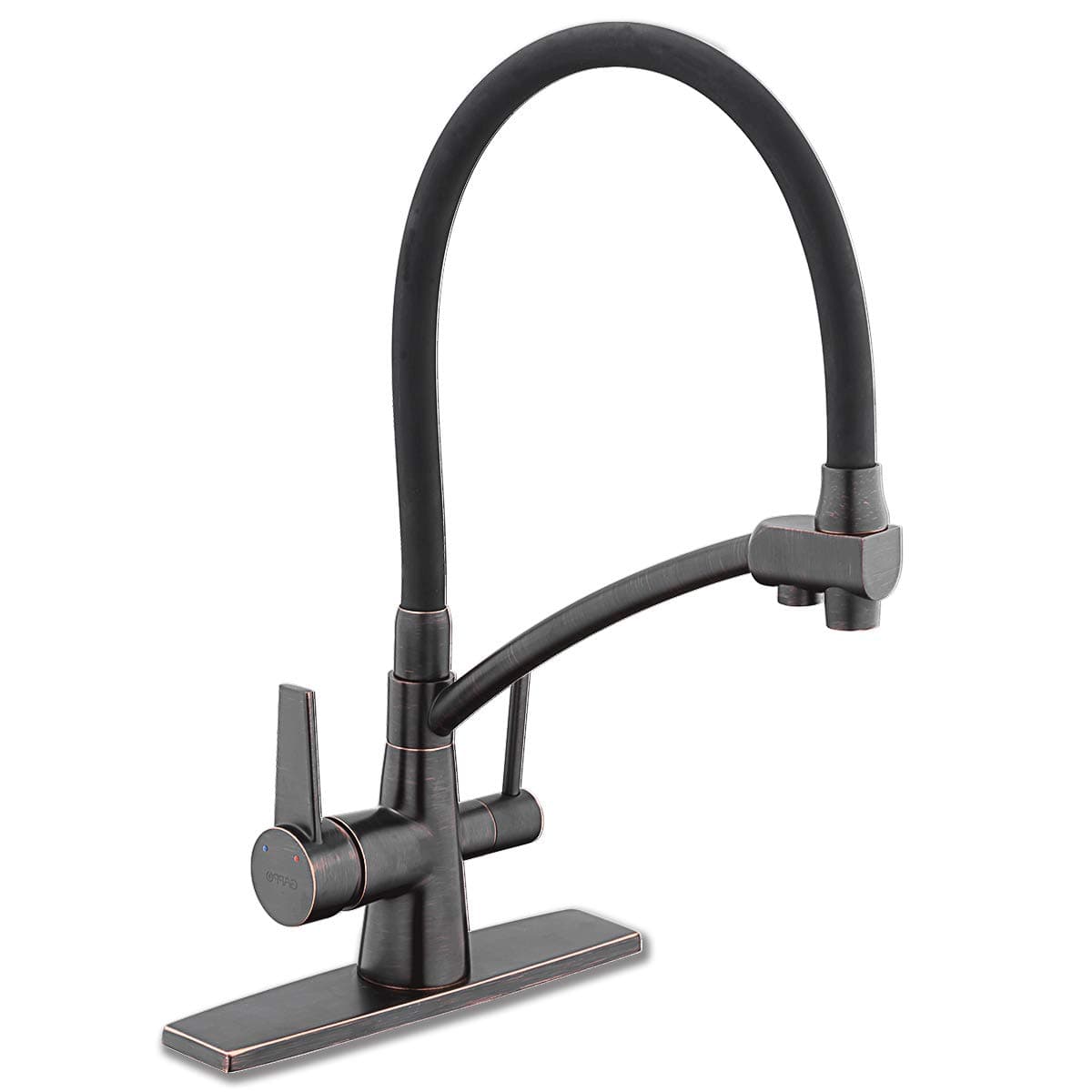 GAPPO Modern Pull Down Kitchen Sink Faucet 3 in 1 Water Filter Purifier Faucet Black Oil Rubbed Bronze